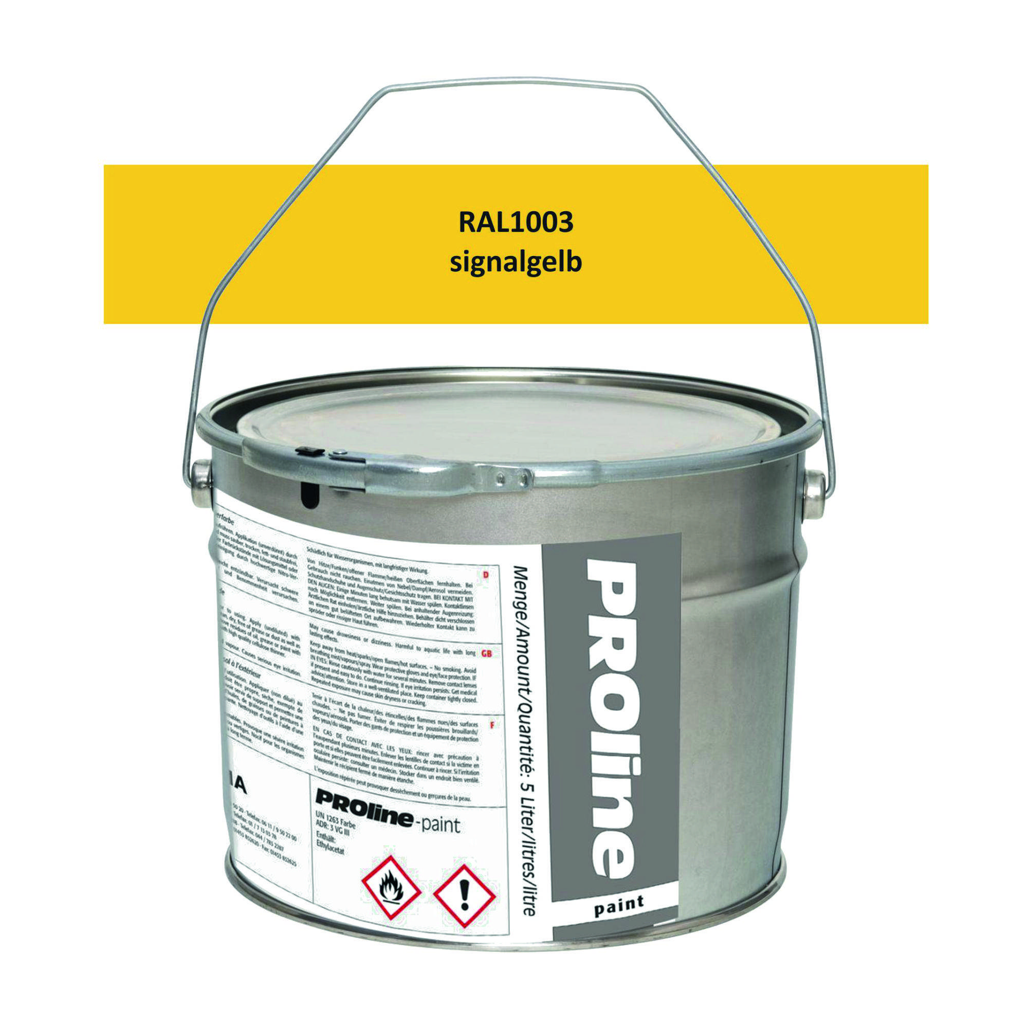 Aussen-Markierfarbe 'PROline-paint' GELB / Eimer a 5,0 Liter