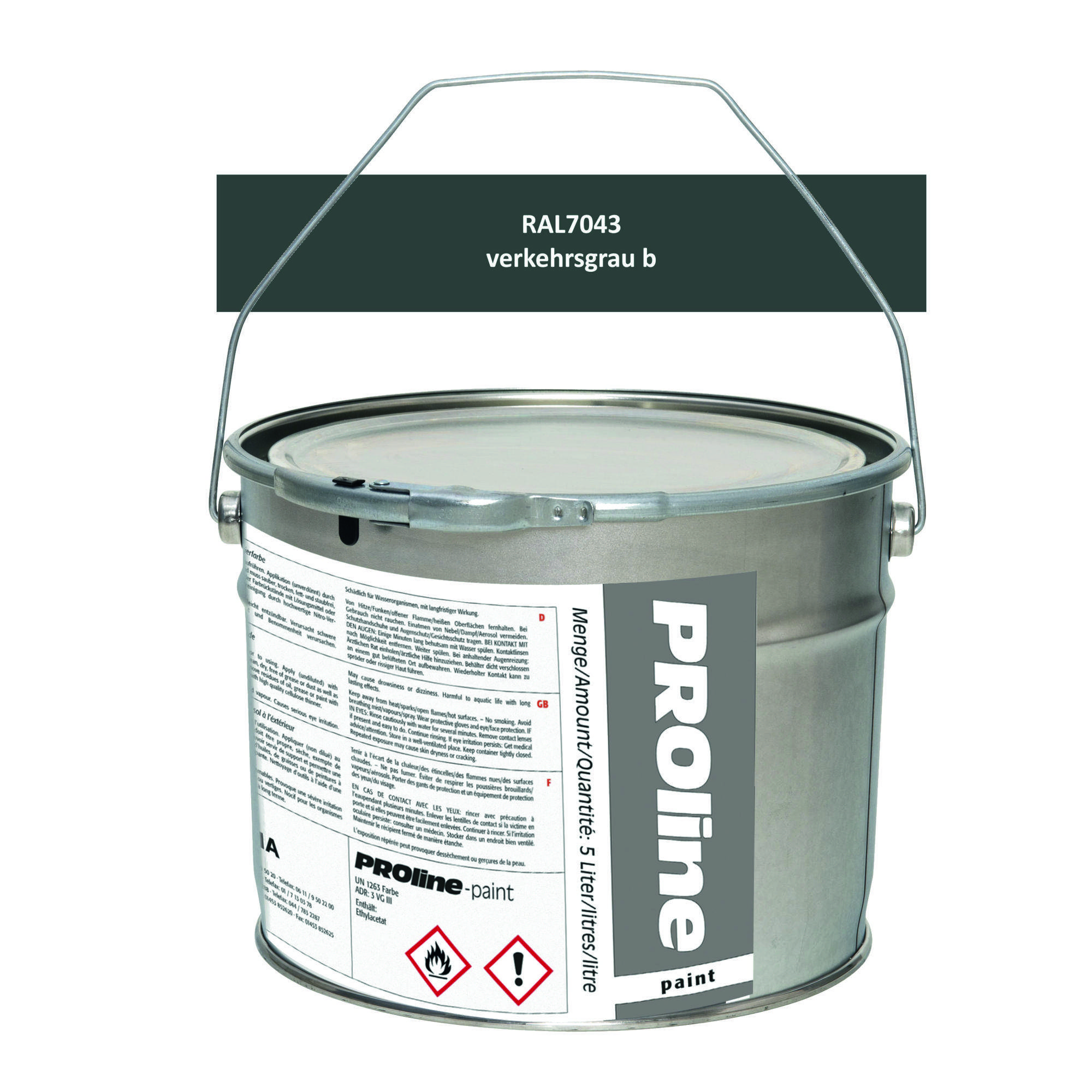 Aussen-Markierfarbe 'PROline-paint' GRAU / Eimer a 5,0 Liter