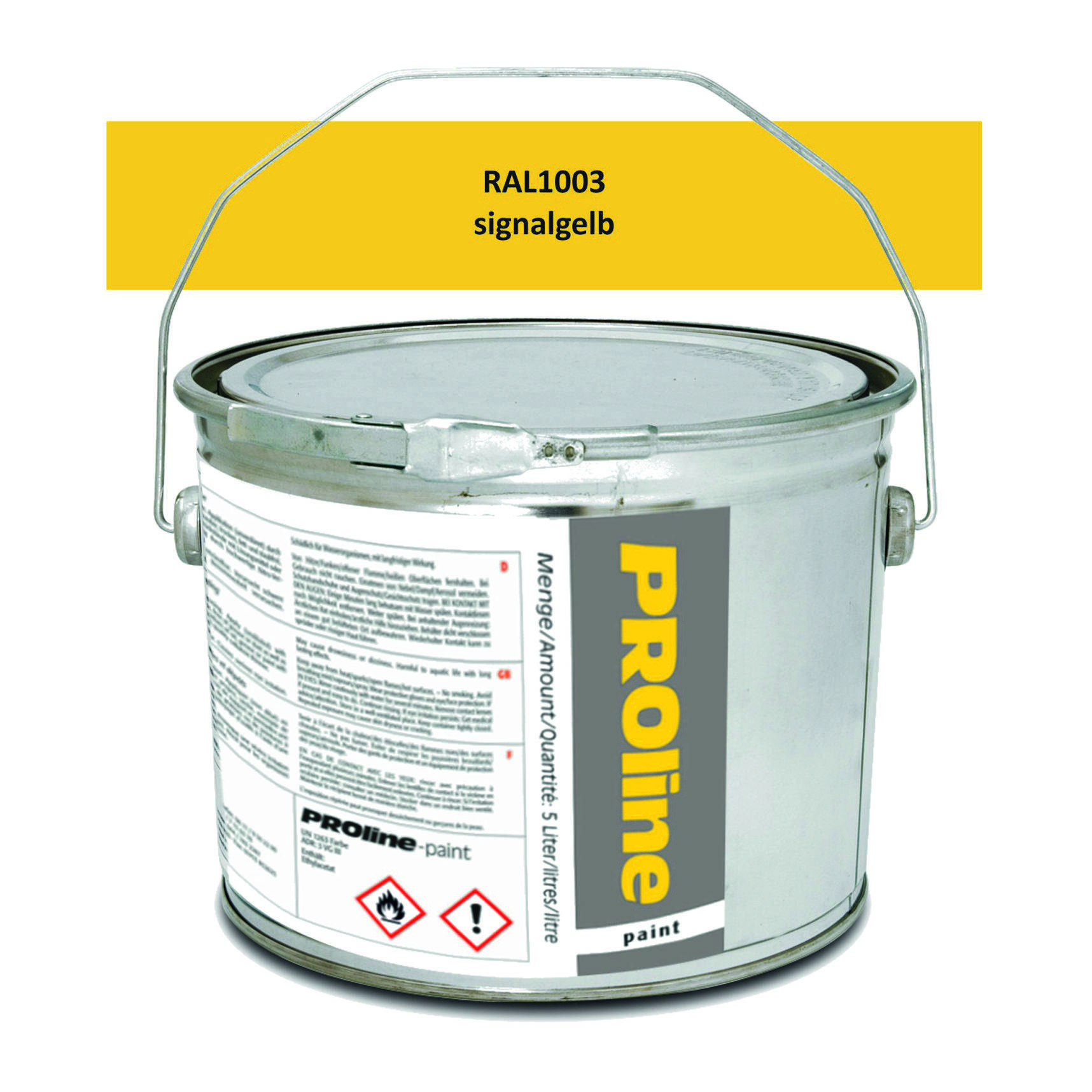 Hallen-Markierfarbe 'PROline-paint' GELB / Eimer a 5,0 Liter