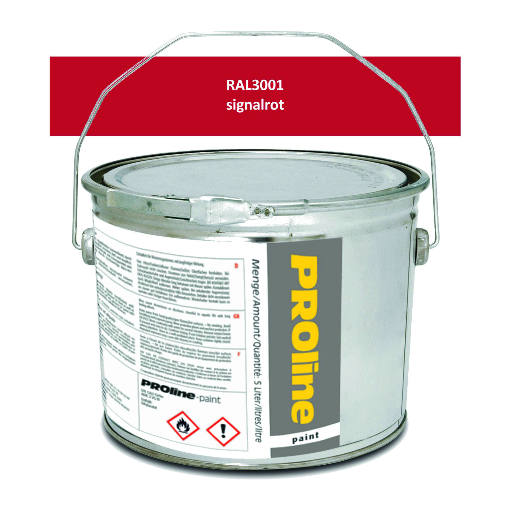 Hallen-Markierfarbe 'PROline-paint' ROT / Eimer a 5,0 Liter