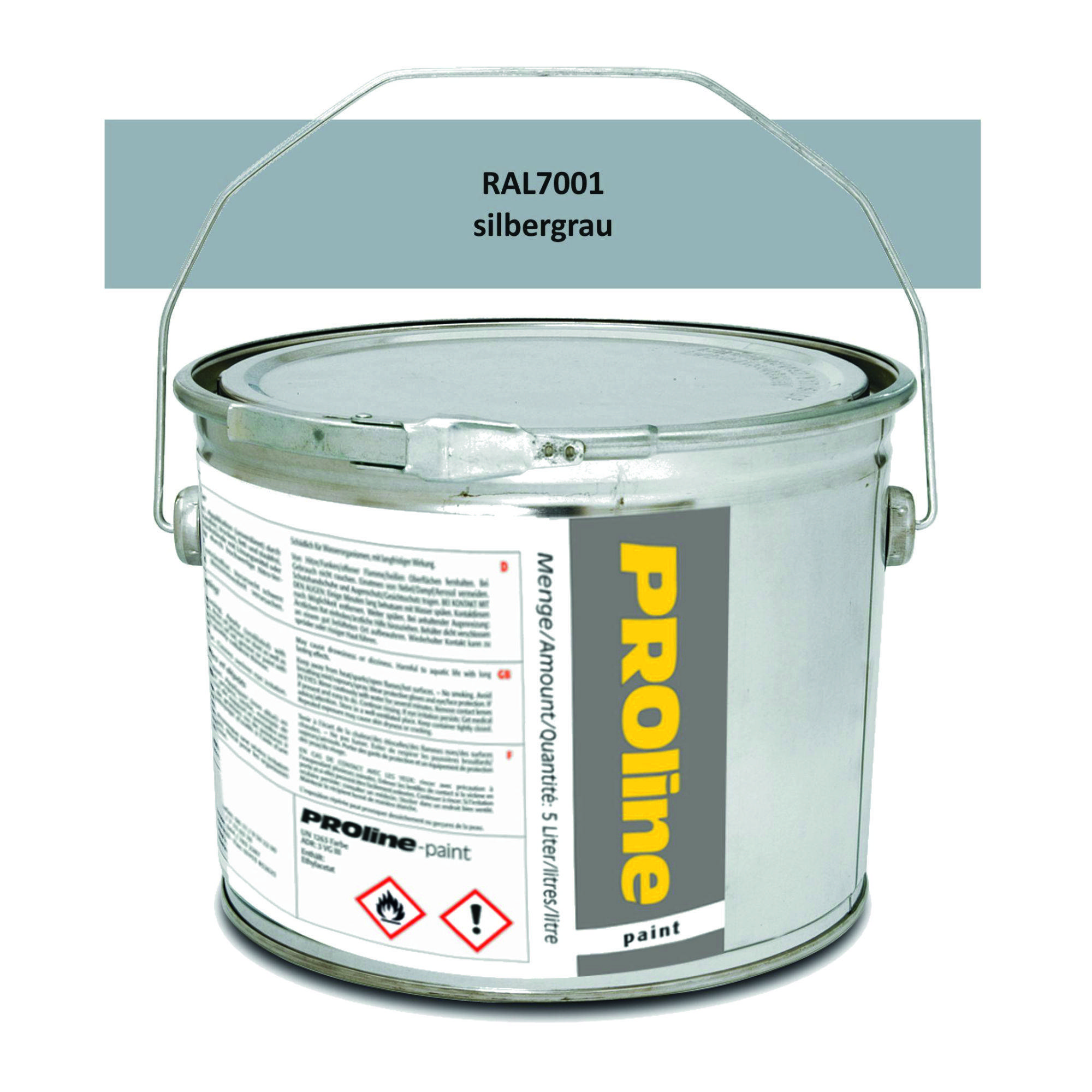 Hallen-Markierfarbe 'PROline-paint' SILBERGRAU / Eimer a 5,0 Liter