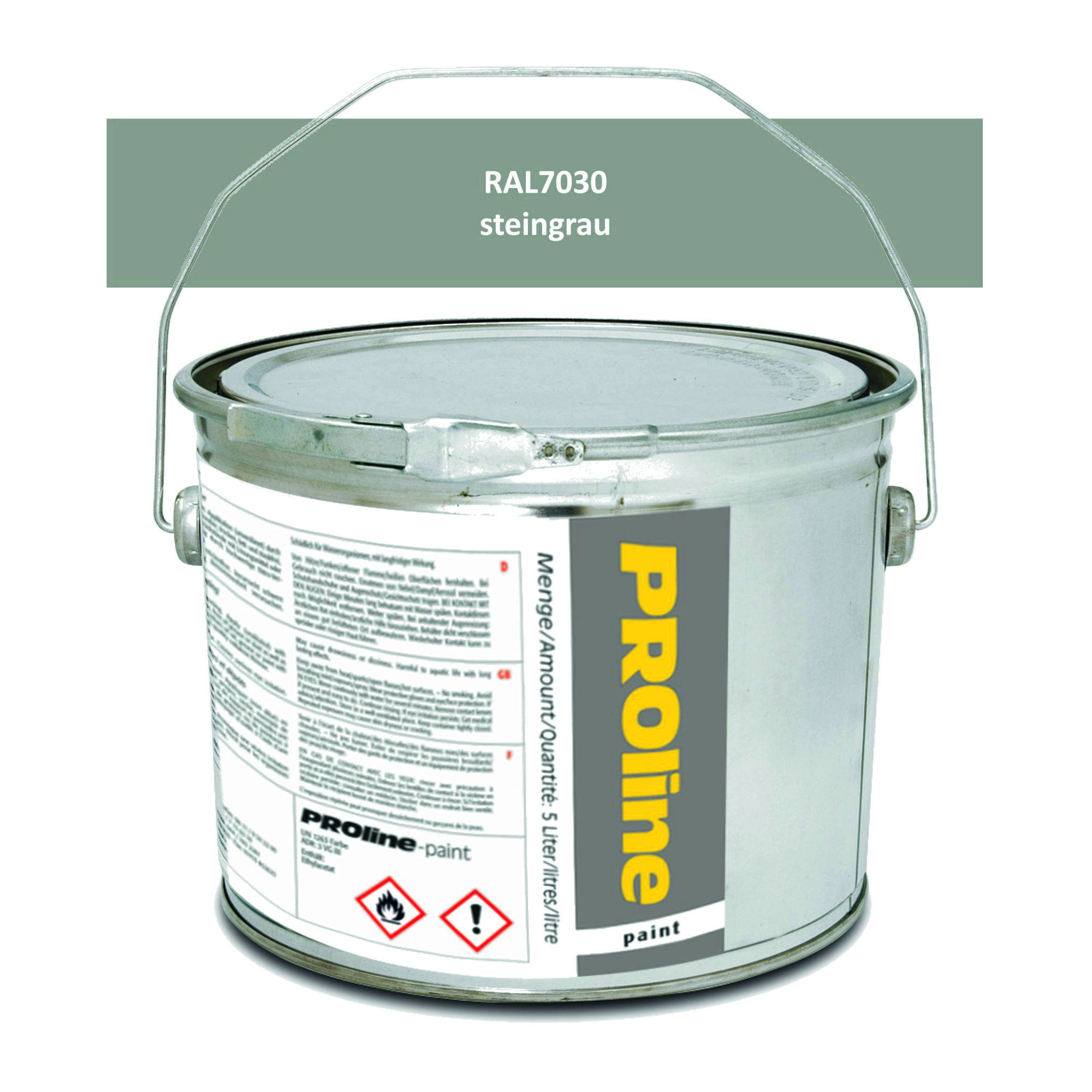 Hallen-Markierfarbe 'PROline-paint' STEINGRAU / Eimer a 5,0 Liter
