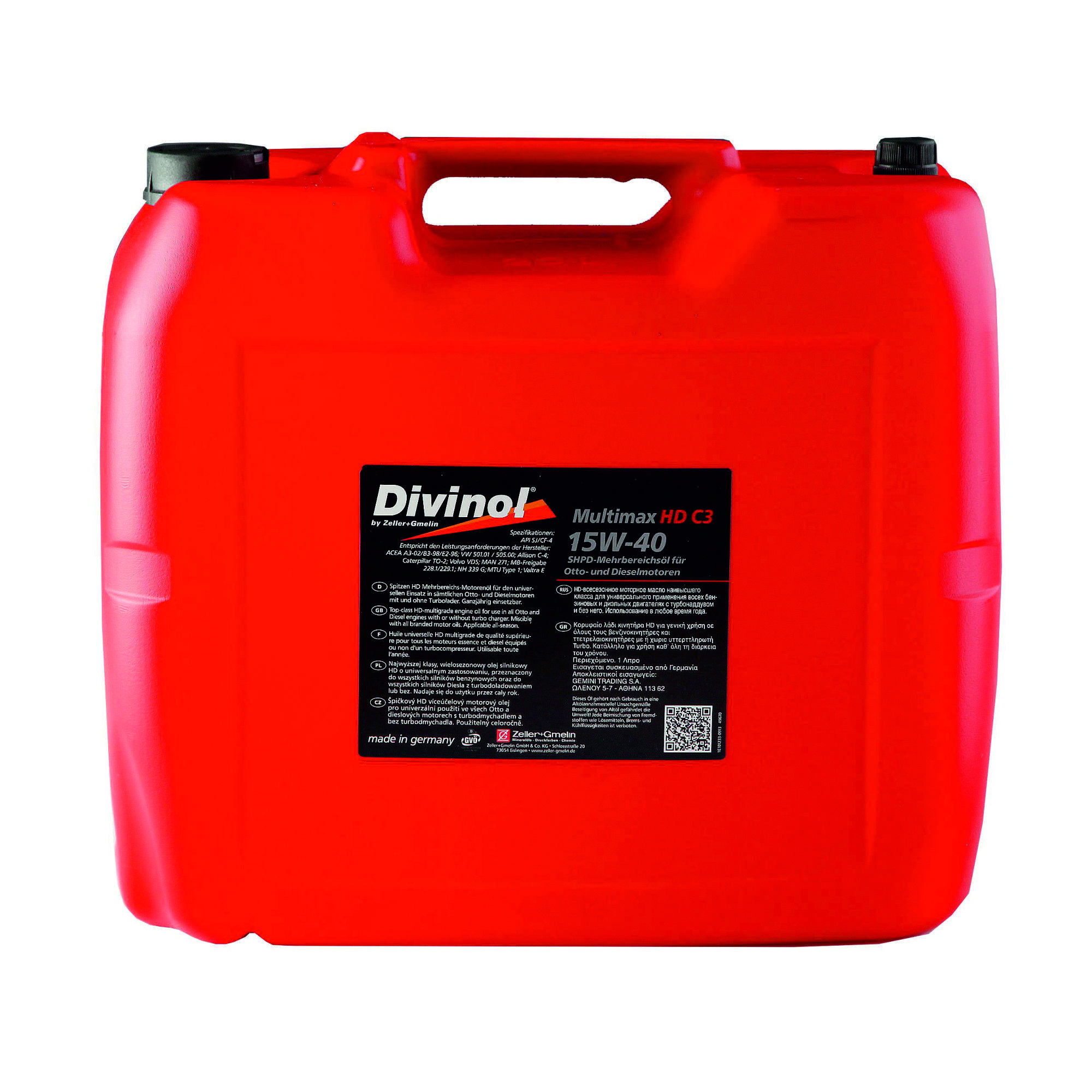 Motorenöl 'Divinol' Multimax HD C3 15W-40 / 20,0 Liter Kanister