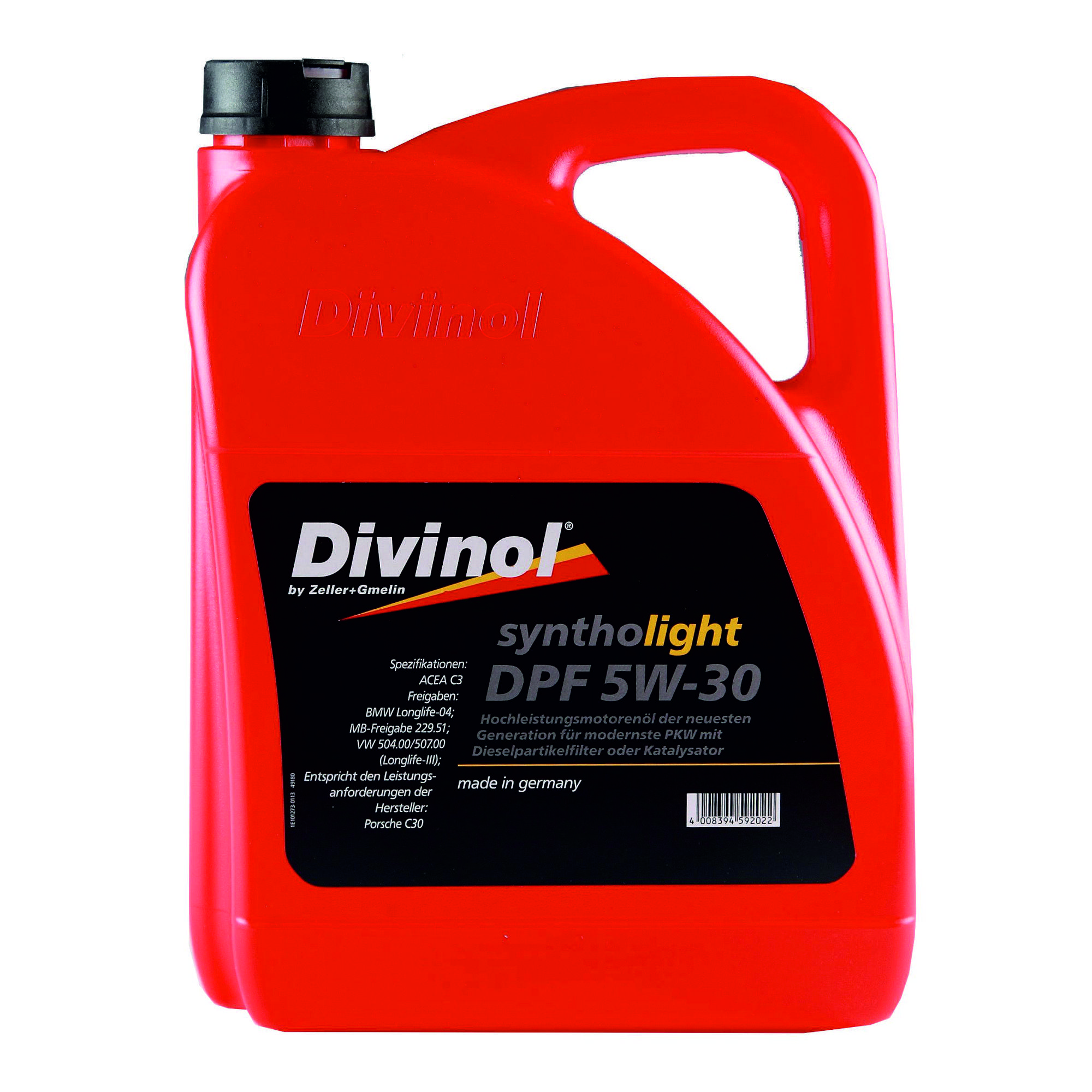Motorenöl 'Divinol' Syntholight DPF 5W-30 / 5,0 Liter Kanister