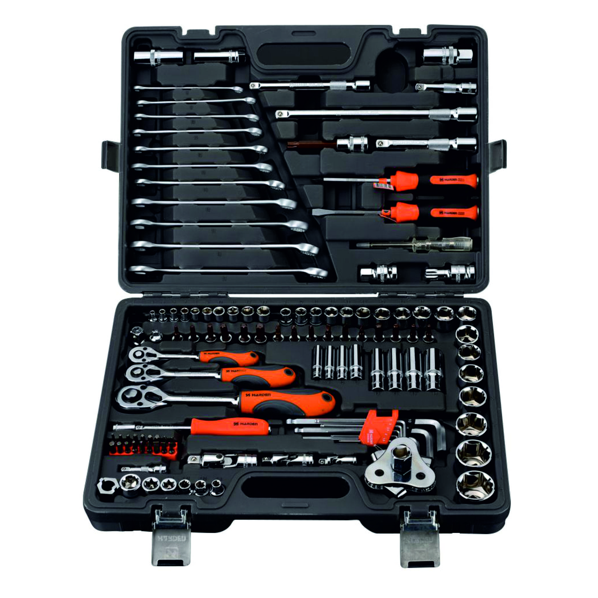Steckschlüssel-Satz 'Harden' 122-tlg / im schlagfesten Werkzeugkoffer