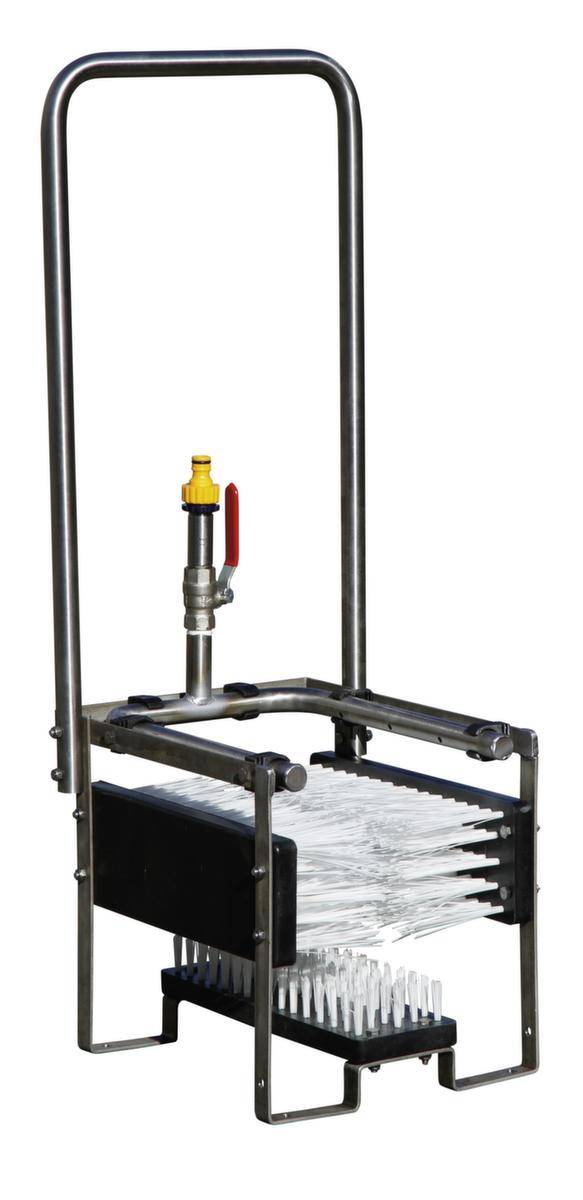 Schuhputzmaschine,f. innen/außen,HxBxT 820x330x330mm,Korpus Edelstahl