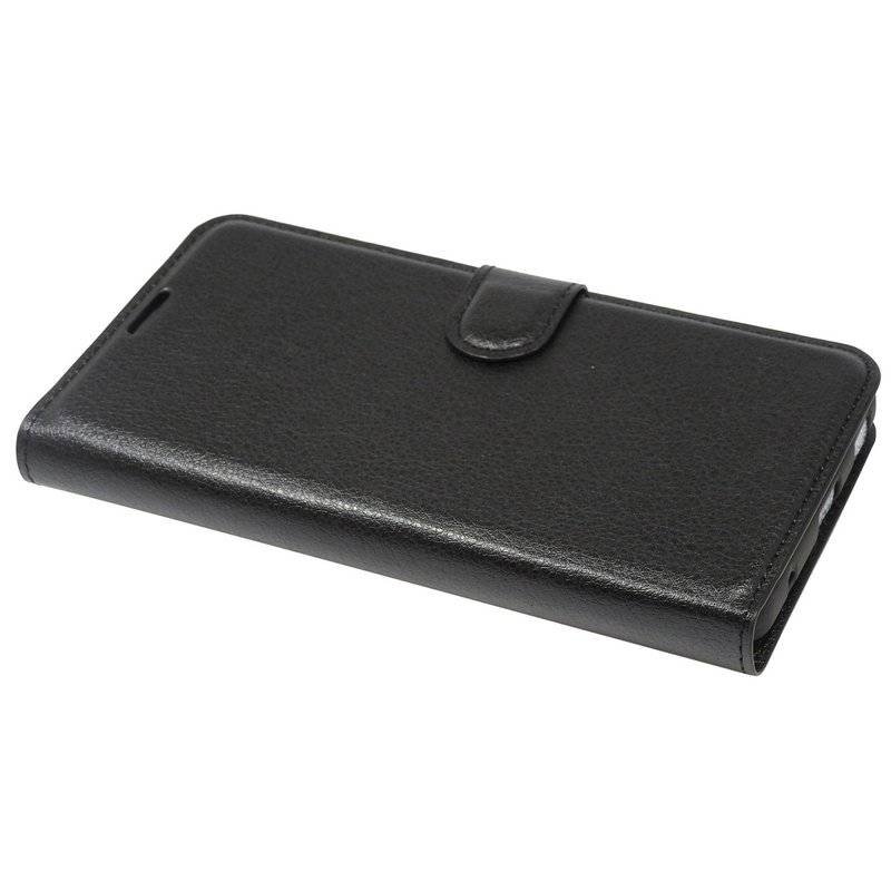 Buch Tasche Fancy für SAMSUNG GALAXY A2 CORE A260G Handy Hülle Etui Brieftasche Schutzhülle mit Standfunktion, Kartenfach Schwarz