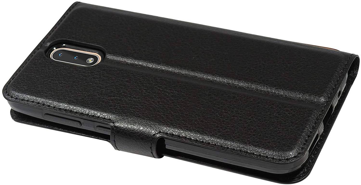 cofi1453® Buch Tasche "Fancy" kompatibel mit NOKIA 2.3 Handy Hülle Etui Brieftasche Schutzhülle mit Standfunktion, Kartenfach Schwarz