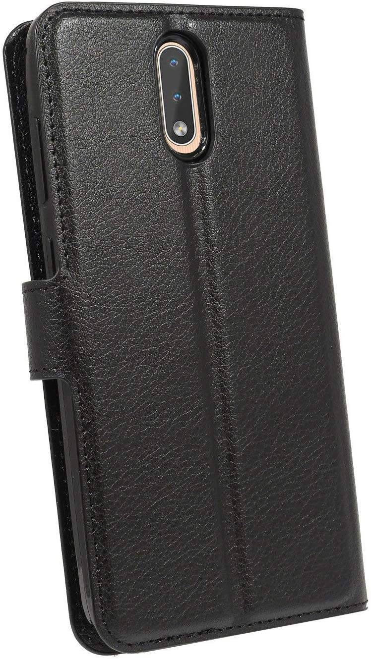 cofi1453® Buch Tasche "Fancy" kompatibel mit NOKIA 2.3 Handy Hülle Etui Brieftasche Schutzhülle mit Standfunktion, Kartenfach Schwarz