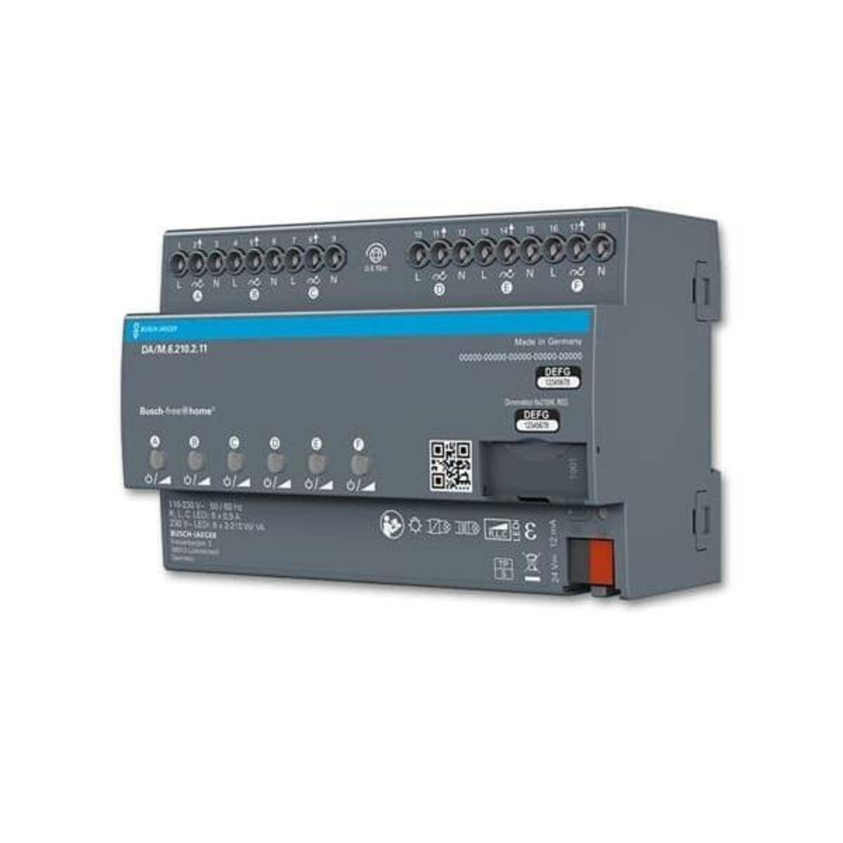 Industrielles Bosch-Steuermodul mit mehreren Anschlussanschlüssen, Status-LEDs, QR-Code und Beschriftungen auf einem grauen Gehäuse