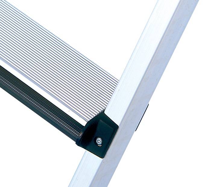 Stufenstehleiter 6 Stufen Alu.elox.Gesamt-H.2330mm