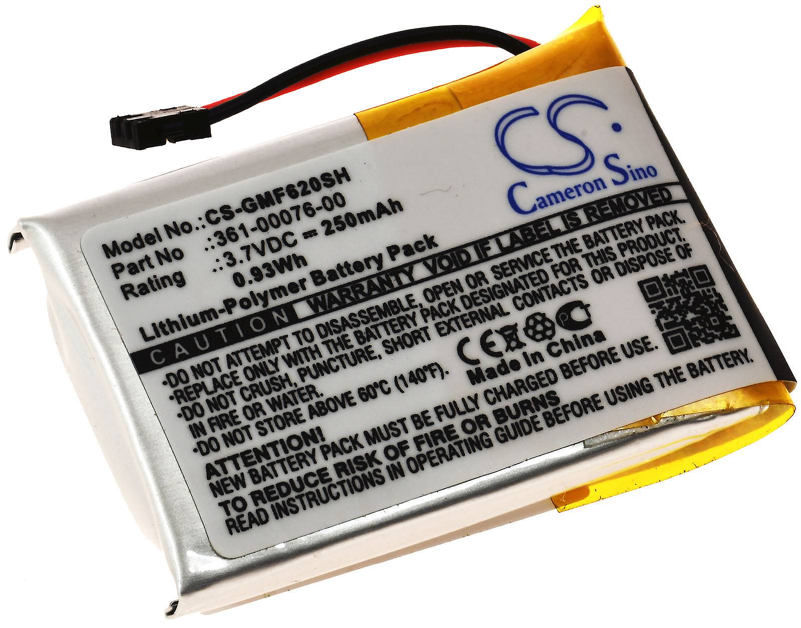 Powery Akku kompatibel mit Garmin Typ 361-00076-00, 3,7V, Li-Polymer