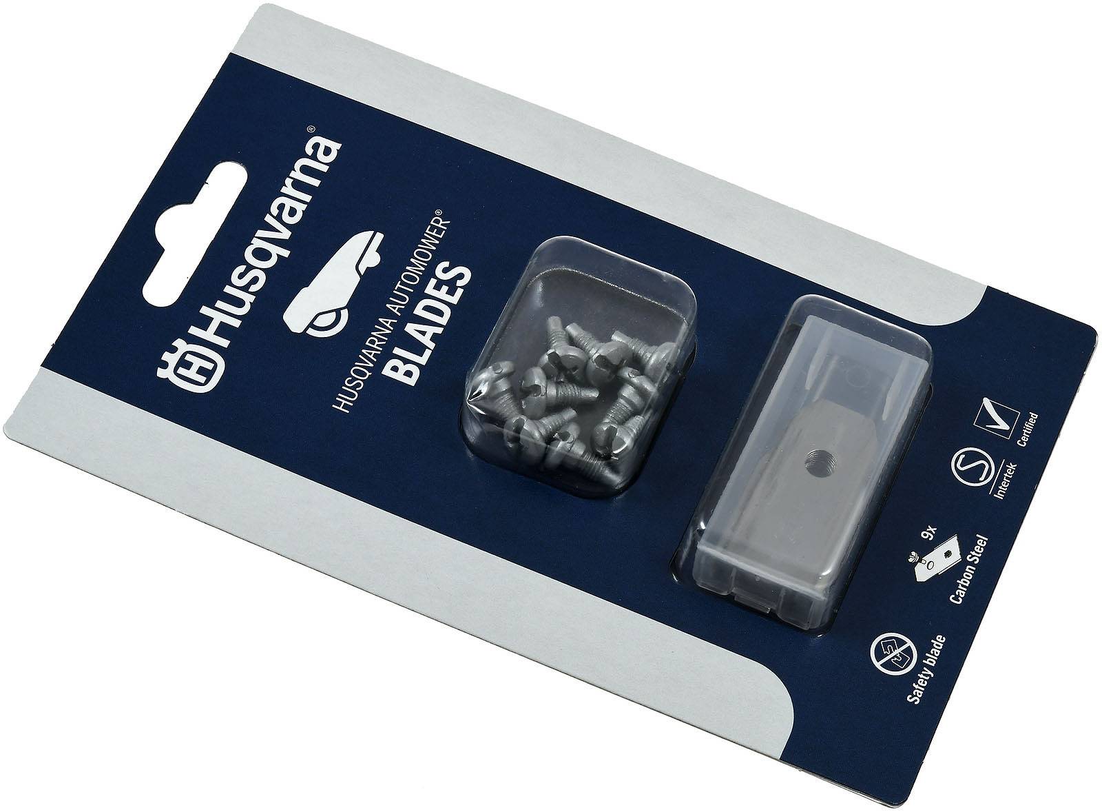 Husqvarna Automower Ersatz-Messer-Klingen, Carbon, kompatibel mit Mähroboter 9er Set
