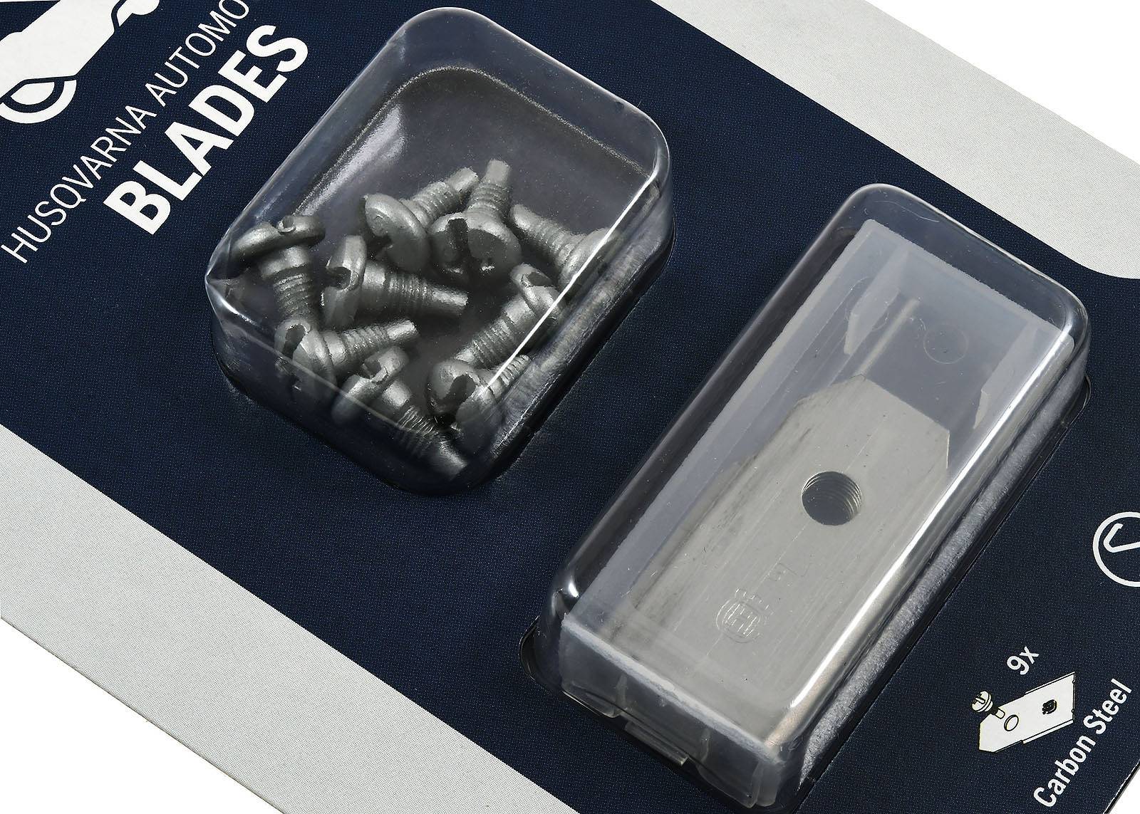 Husqvarna Automower Ersatz-Messer-Klingen, Carbon, kompatibel mit Mähroboter 9er Set