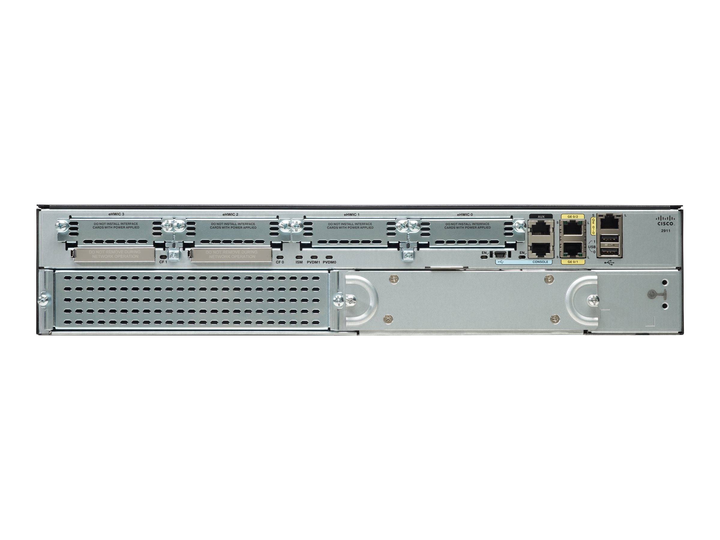 Cisco 2911 Security Bundle - Router - GigE - WAN-Ports: 3an Rack montierbar