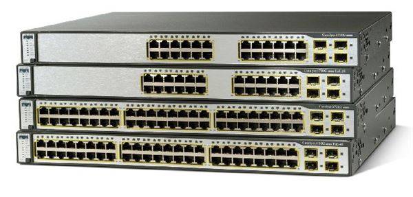 CISCO SWITCH CATALYST 3750G-24TS 24x10/ 100/1000BASETX RJ45 + 4xSFP STAND. IMAGE