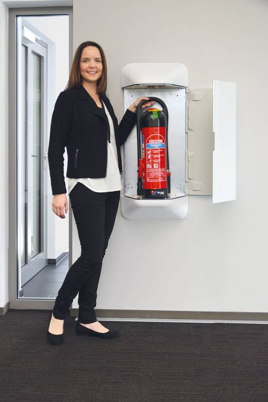 Notfallschrankaufsatz,HxBxT 1224x434x225mm,leer/f. 1x Verbandskasten,Kunststoff,Korpus rot,Front rot