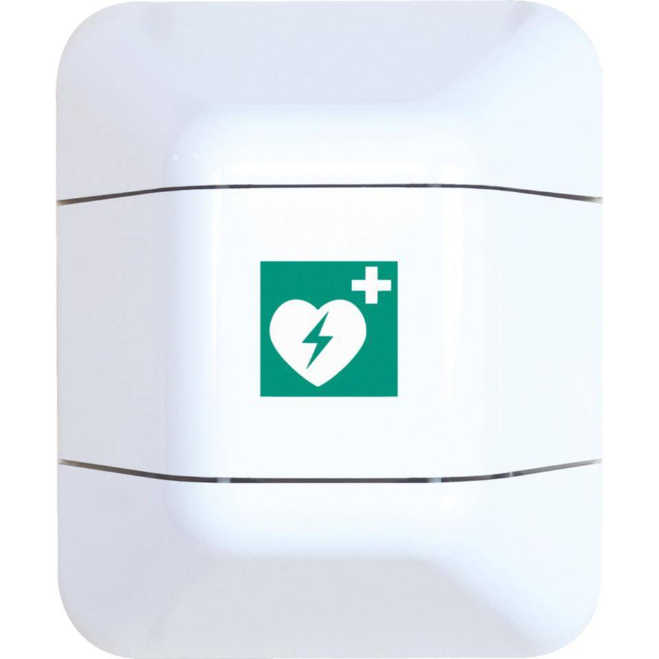Aufbewahrungsschrank für Defibrillator, weiß, 5,1kg, 527x433x225mm