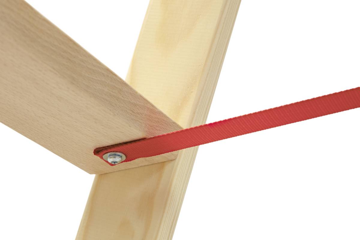 Stufenstehleiter,beidseitig,2x5 Stufen,Holm L 1,52m,Holz