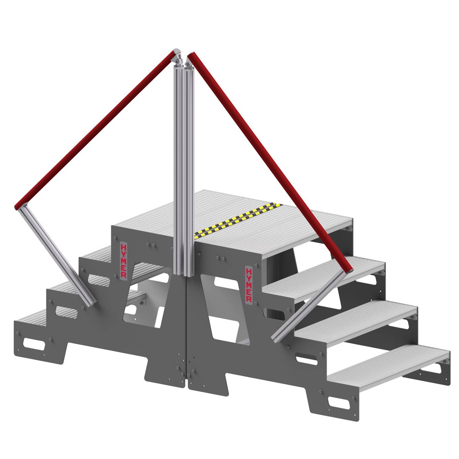 Hymer Industrietritt Grundmodul mit Alu-Profilstufen 0,6m Stufenbreite 2 Stufen