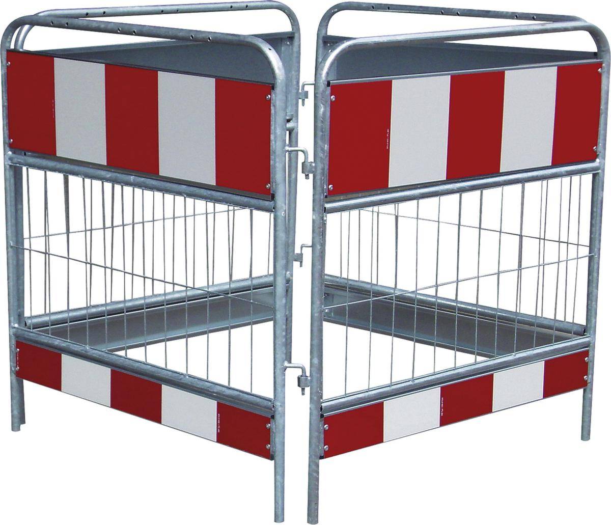 Schachtschutzgitter,2 Gitter,HxL 1000x1000mm,Stahlrundrohr verzinkt,m. Gittergewebe