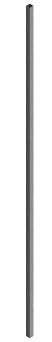 Schake 34030 Schaftrohr 40 x 40 x 1,5 mm aus Stahl, verzinkt Länge: 3,00 m