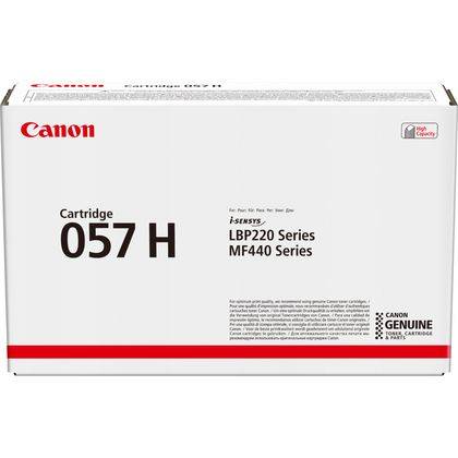 Canon Tonerpatrone 057 H Karton für Drucker der i-SENSYS LBP220 Serie und MF440 Serie, mit Kennzeichnung „Canon Genuine