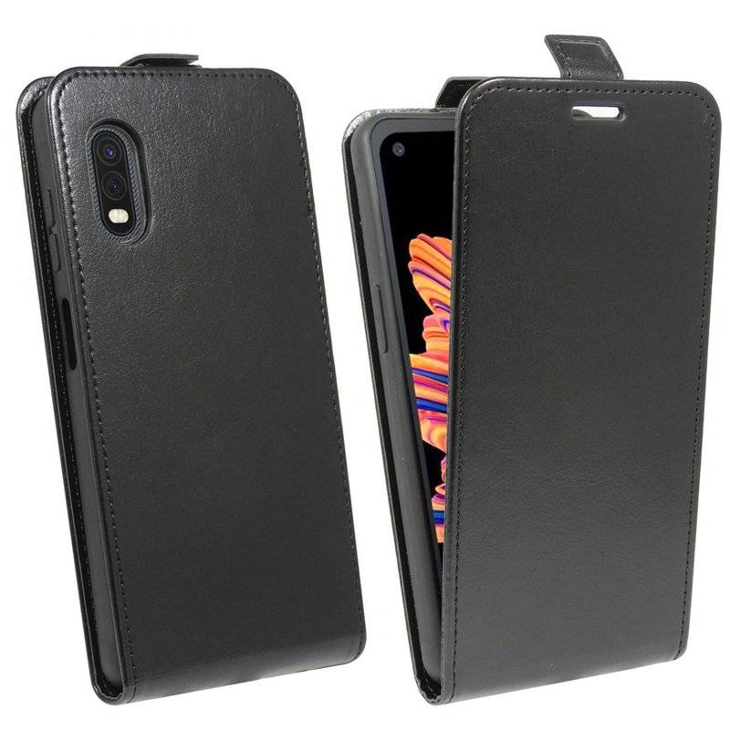Flip Case für Samsung Galaxy Xcover Pro (G715F) Handy Tasche vertikal aufklappbar Schutzhülle Klapp Hülle Schwarz