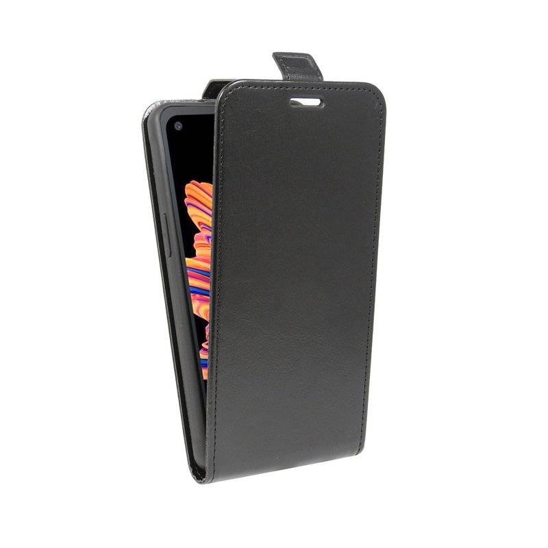 Flip Case für Samsung Galaxy Xcover Pro (G715F) Handy Tasche vertikal aufklappbar Schutzhülle Klapp Hülle Schwarz