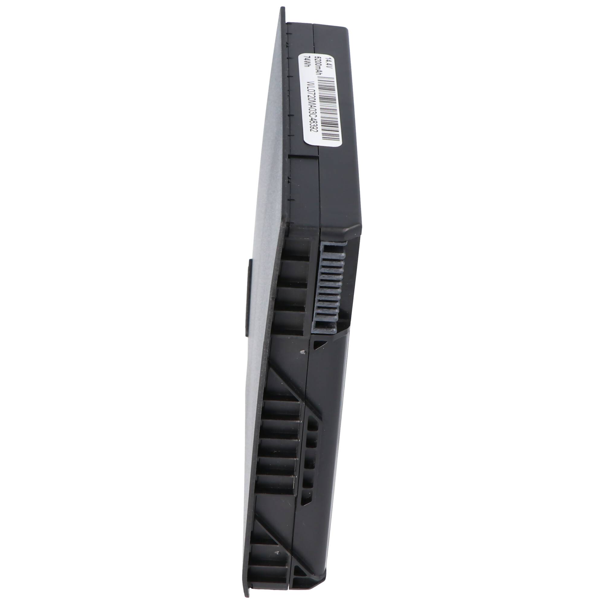 Akku passend für ASUS G55 G55V, Asus 0B110-00080000 A42-G55 B056R014-0037 14,4 Volt 5200mAh 74wh 115,80mm x 122,50mm x 2