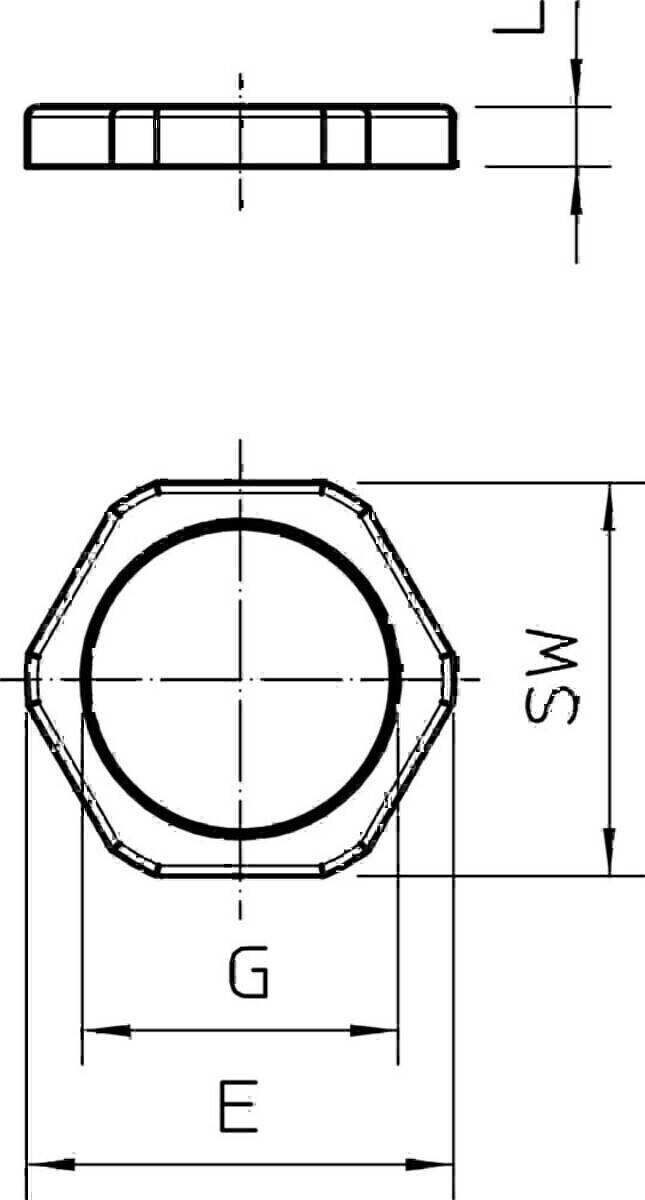 OBO Bettermann Gegenmutter 116 M32 LGR PS