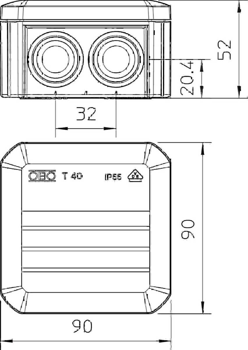 OBO Bettermann Kabelabzweigkasten T 40