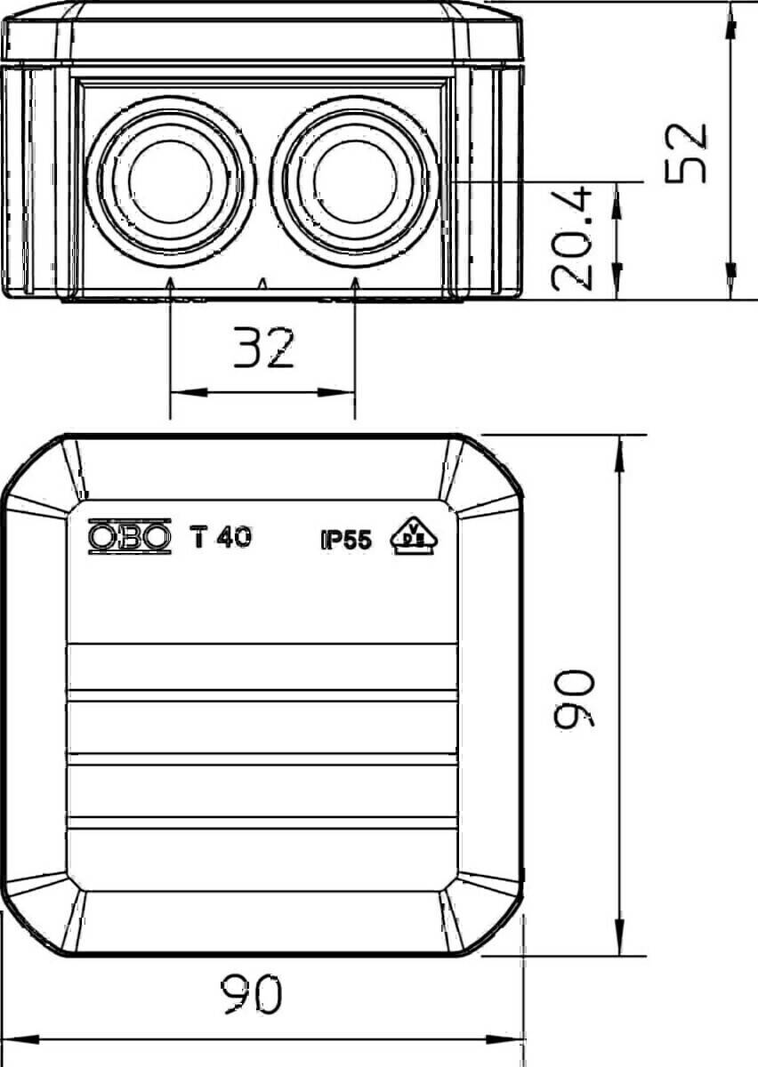 OBO Bettermann Kabelabzweigkasten T 40