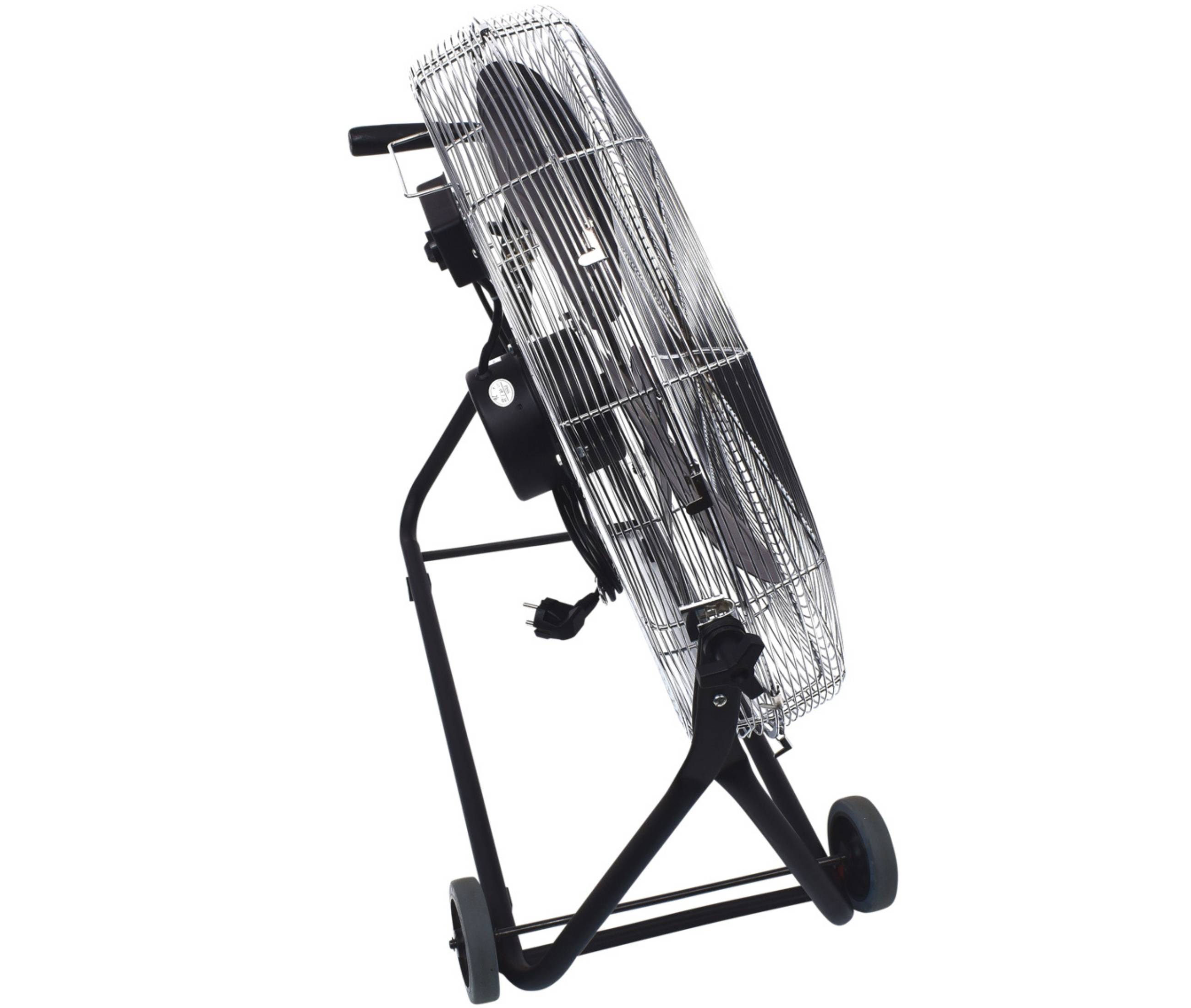 WDH Bodenventilator WDH-FF60M - 120 W (0,6 A) - (Ø x H) 60 x 71 cm - Schwarz/Silber