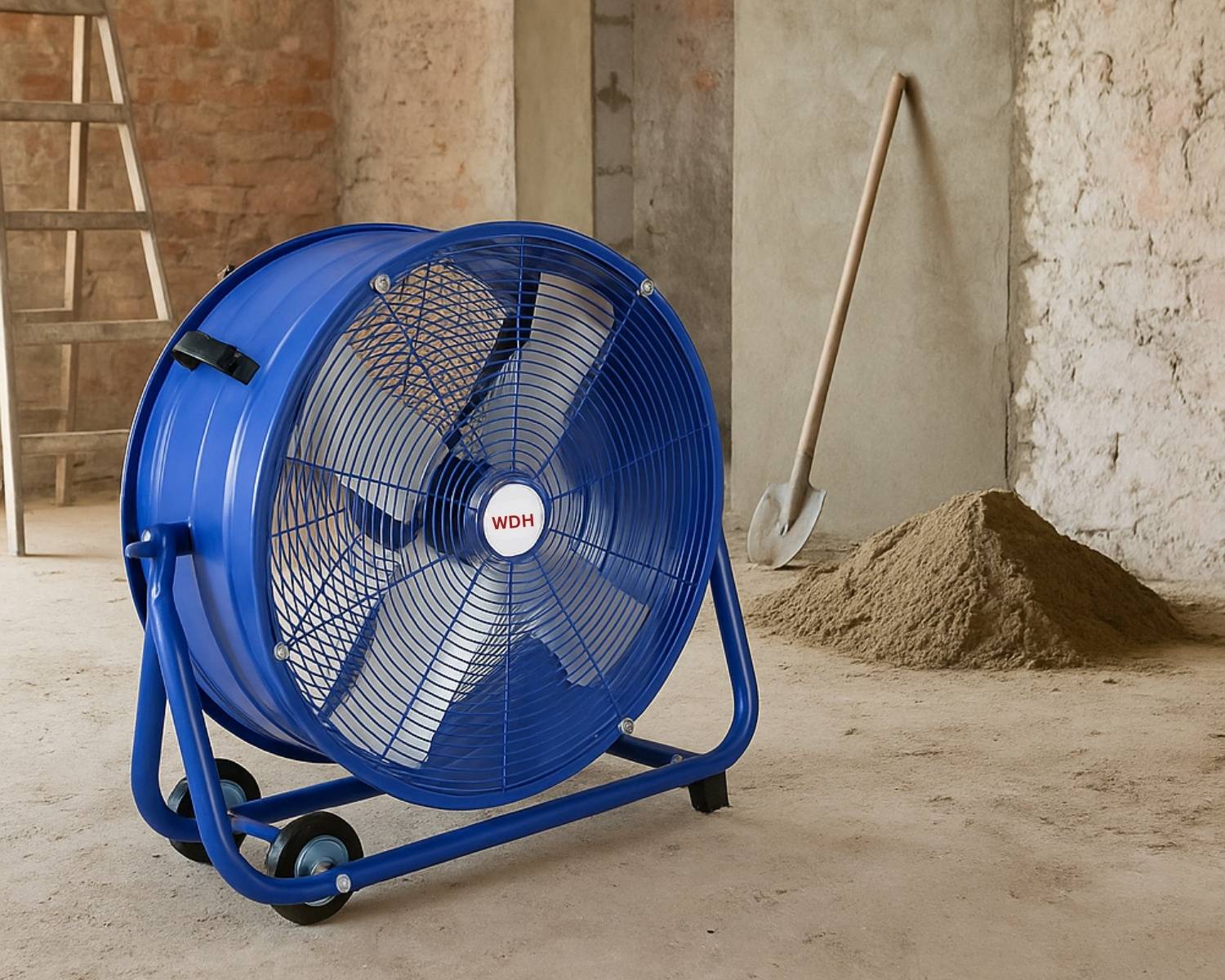 WDH Trommelgebläse WDH-TG60L - 260 W (1,2 A) - (Ø x H) 63 x 76,5 cm - Metall - 5.900 m³/h Luftumwälzung