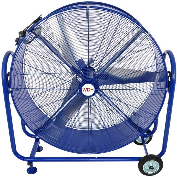 WDH Trommelgebläse WDH-TG105L - 750 W (3,4 A) - (Ø x H) 108 x 129 cm - Metall - 13.000 m³/h Luftumwälzung