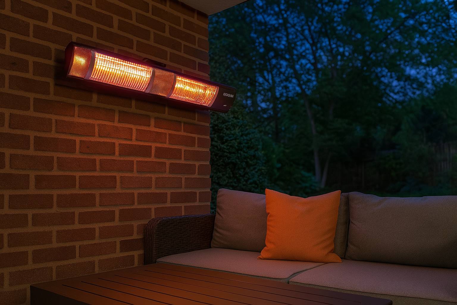 WDH Wand-Heizstrahler WDH-300WS - 3.000 W - Außenbereichstauglich/Outdoor - Gastro, Bar, Restaurant