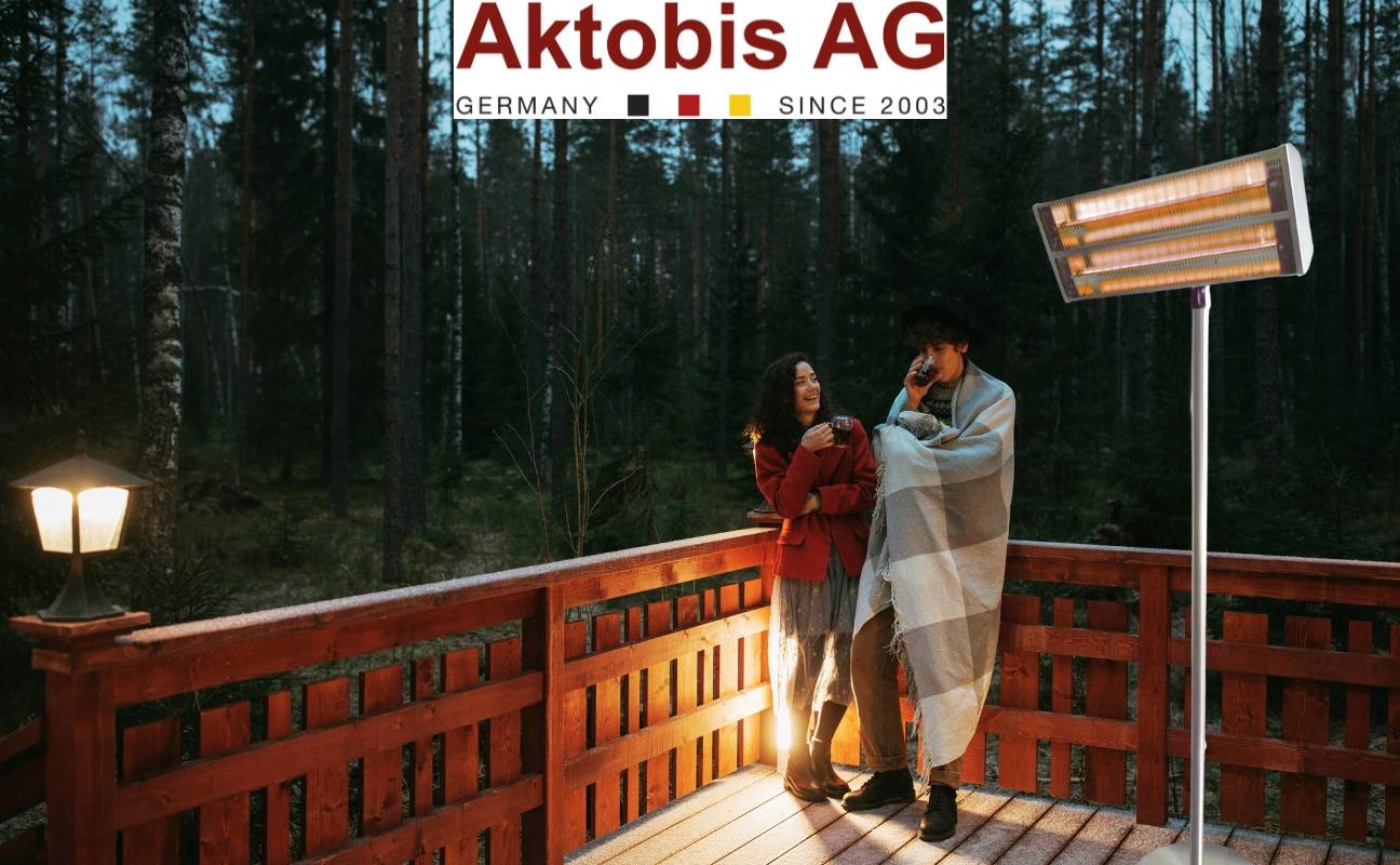 WDH Stand-Heizstrahler WDH-240GT - 2.4000 W - Outdoor & Indoor - Terrassenstrahler, Balkonheizer, Heizpilz