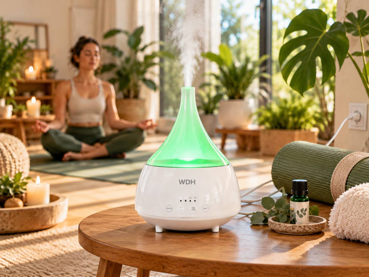 WDH Aroma Diffuser WDH-AD31 - 20m² - Ultraschall-Hochfrequenz-Oszillation - 12W - leiser Betrieb - für Schlafzimmer,Büro