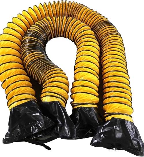 WDH Luftverteilungsschlauch Q20 10m - Leichte Montage mit beidseitig vorbefestigte Gurtstrafferriemen - Warmluftschlauch