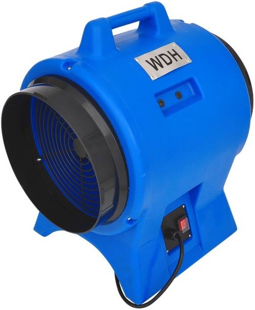 WDH Kunststoffgebläse WDH-AP11 - (Ø x H) 30 x 54 cm - Axialventilator, Rohrventilator - 2.200 m³/h Luftumwälzung