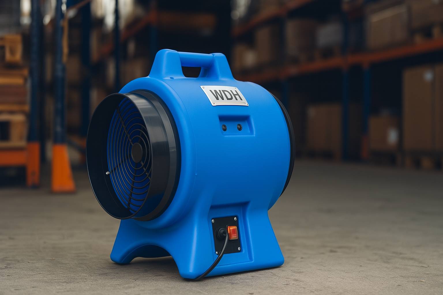 WDH Kunststoffgebläse WDH-AP11 - (Ø x H) 30 x 54 cm - Axialventilator, Rohrventilator - 2.200 m³/h Luftumwälzung