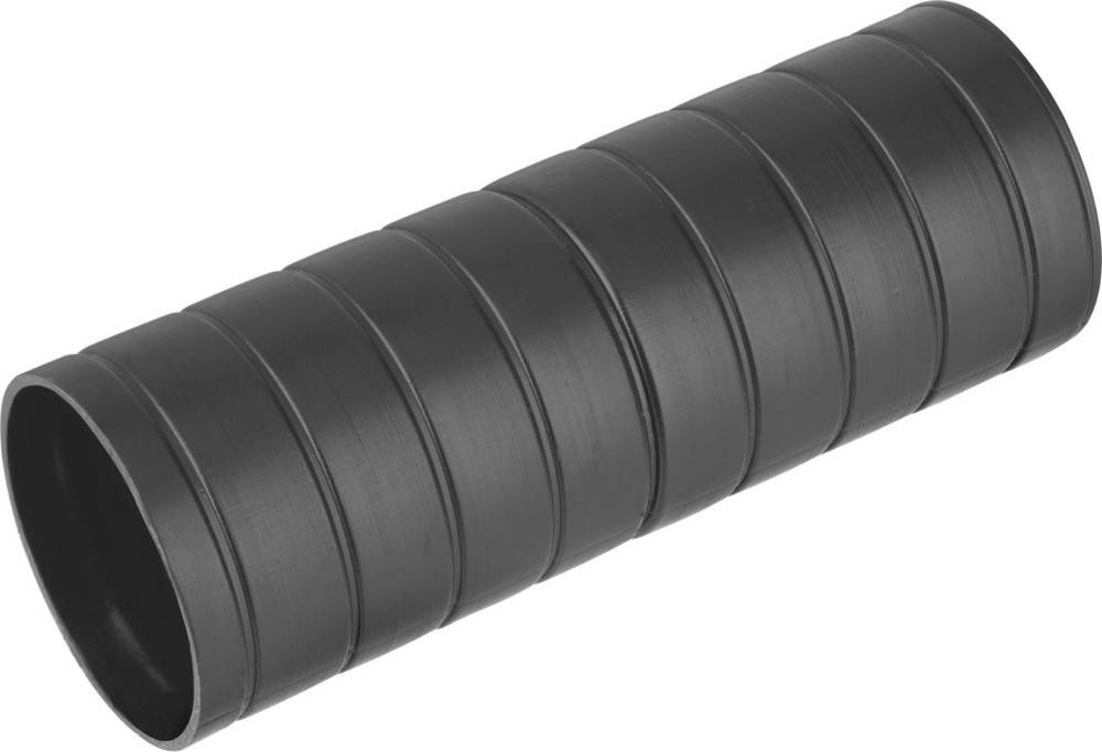Schwarze gerippte Kunststoffrohrsektion