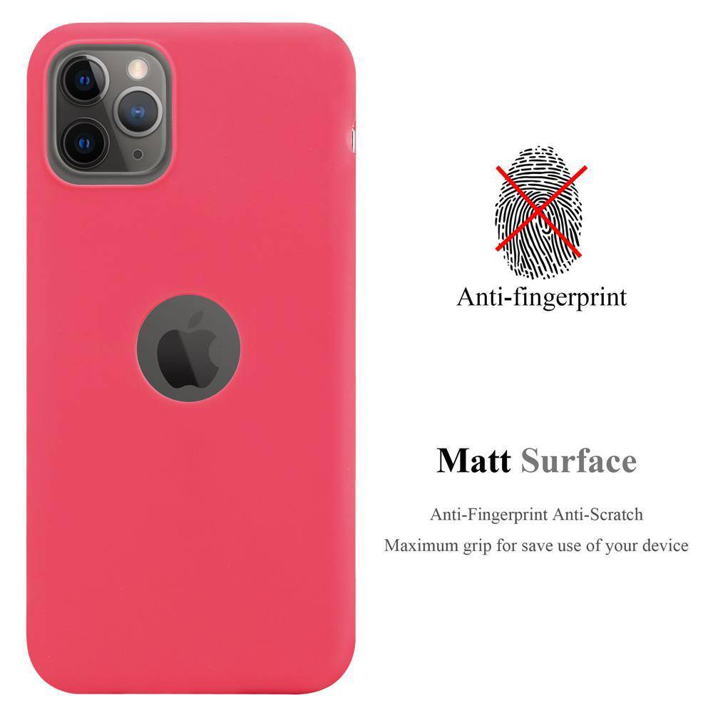 Cadorabo Hülle für Apple iPhone 11 PRO MAX Schutzhülle in Rot Handyhülle TPU Silikon Etui Case Cover