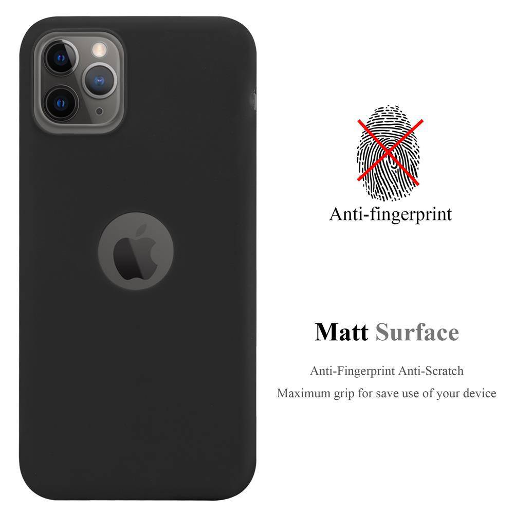 Cadorabo Hülle für Apple iPhone 11 PRO MAX Schutzhülle in Schwarz Handyhülle TPU Silikon Etui Case Cover