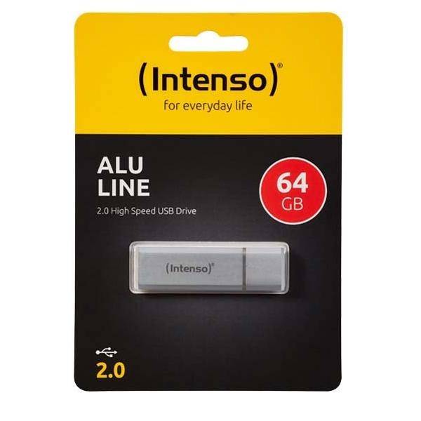 Intenso 64GB USB 2.0 Speicherstick Verpackung, beschriftet als 