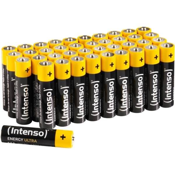 Intenso 7501510 - Energy Ultra Alkaline Batterie AAA Micro 40er-Pack - Batterie, Einwegbatterie, AAA, Alkali, 1,5 V, 40