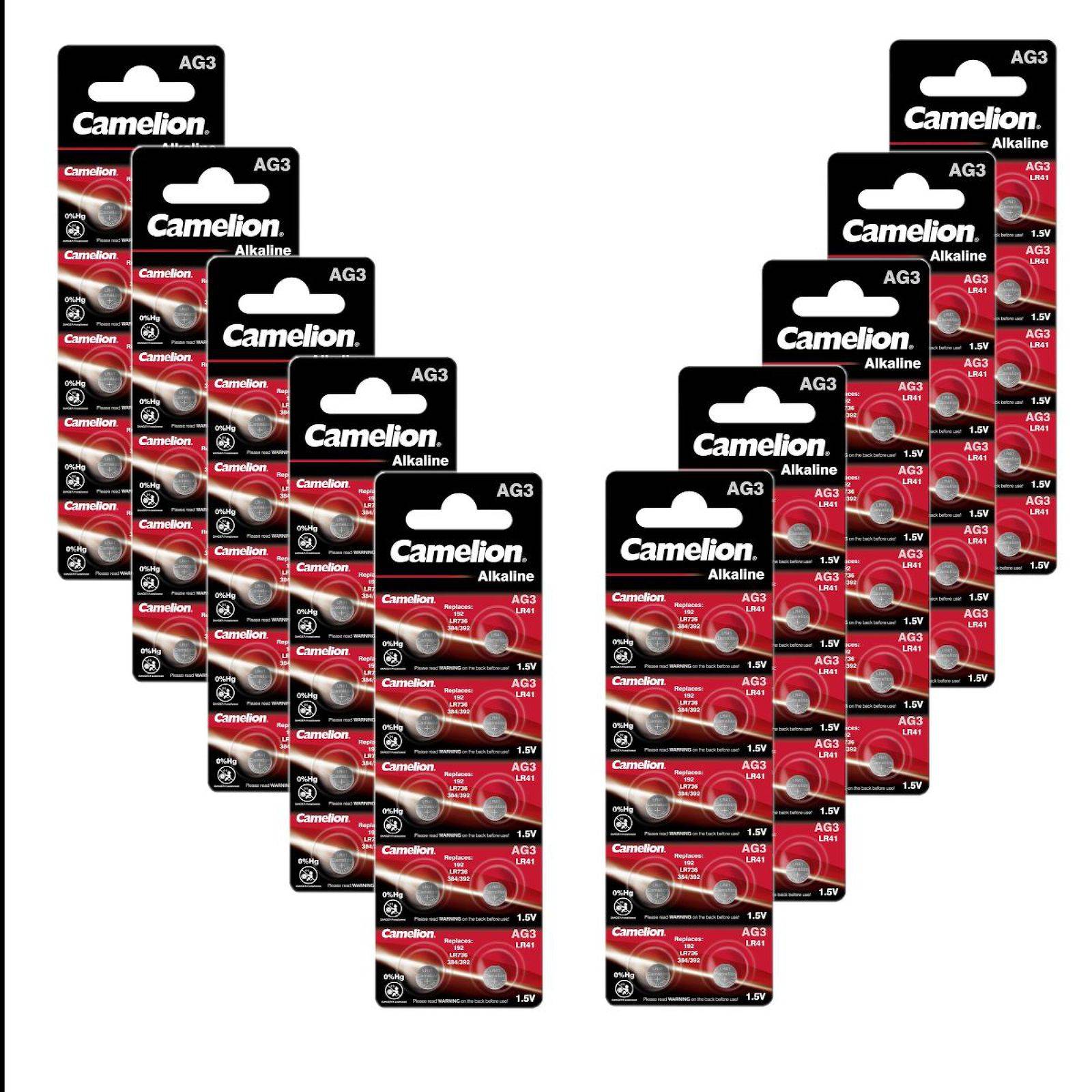 100 Stück Camelion Knopfzelle, Uhren-Batterie LR41 AG3 (10x 10er Blister), 1,5V, Alkaline