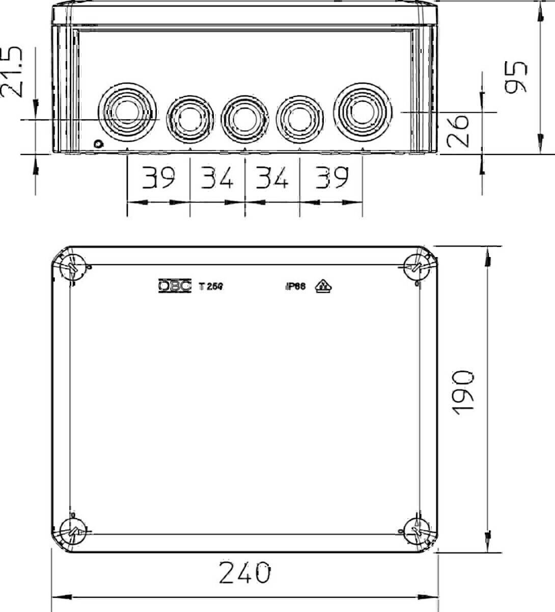 OBO Bettermann Kabelabzweigkasten T 250