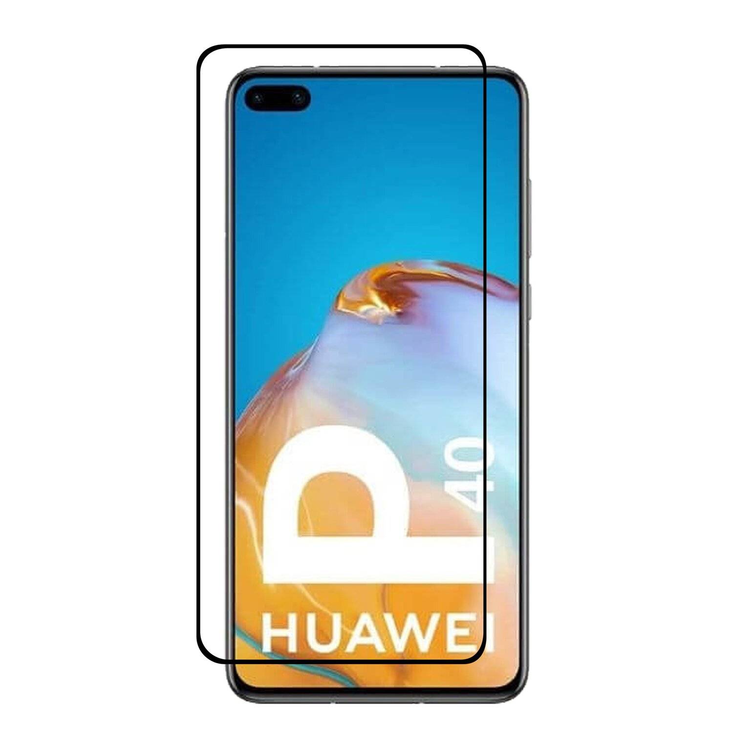 5D Schutz Glas für HUAWEI P40 Curved Schutz Folie Vollständig Klebend und Abdeckung Full Glue